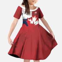 Custom Rugby France And Canada Family Matching Off Shoulder Maxi Dress and Hawaiian Shirt Le XV de France Vs Canucks