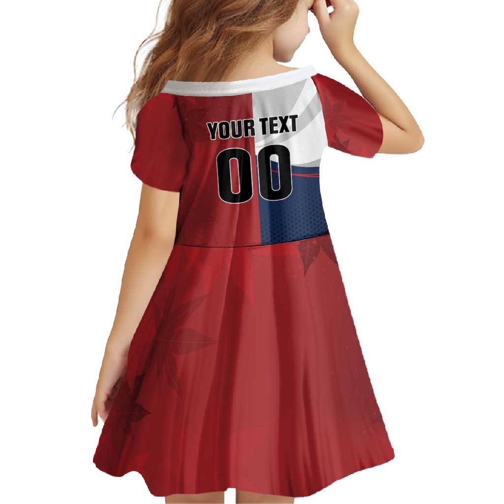 Custom Rugby France And Canada Family Matching Off Shoulder Maxi Dress and Hawaiian Shirt Le XV de France Vs Canucks