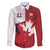 Custom Rugby France And Canada Family Matching Off Shoulder Maxi Dress and Hawaiian Shirt Le XV de France Vs Canucks