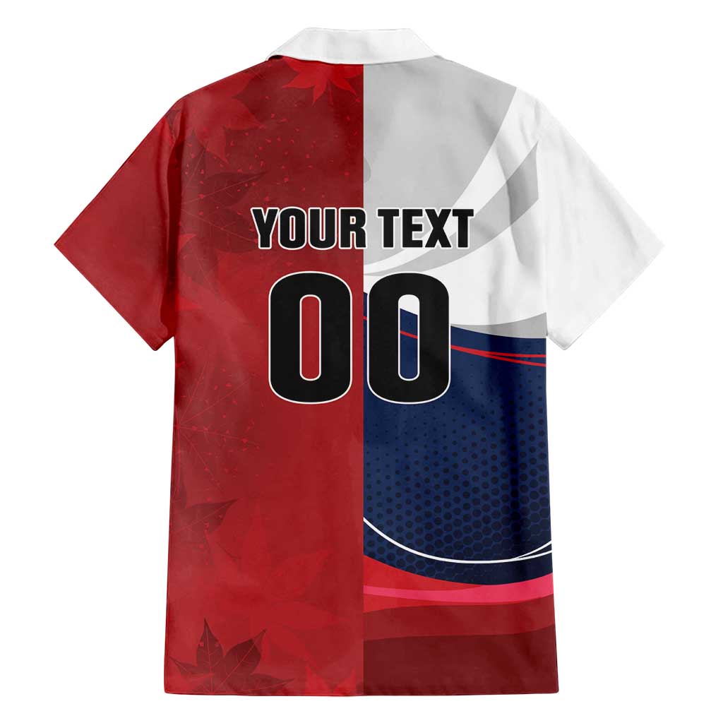 Custom Rugby France And Canada Family Matching Summer Maxi Dress and Hawaiian Shirt Le XV de France Vs Canucks