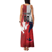 Custom Rugby France And Canada Family Matching Tank Maxi Dress and Hawaiian Shirt Le XV de France Vs Canucks