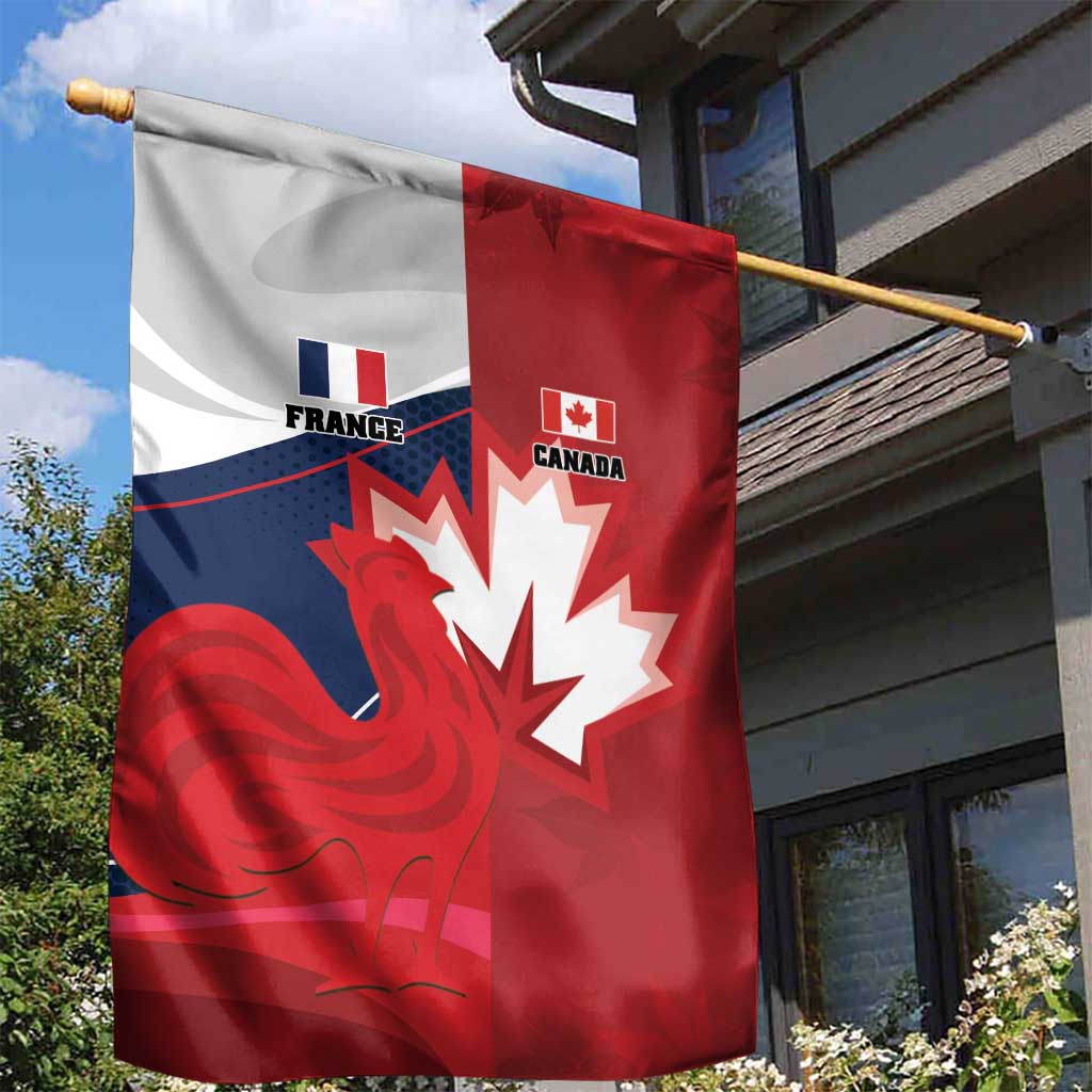 Rugby France And Canada Garden Flag Le XV de France Vs Canucks