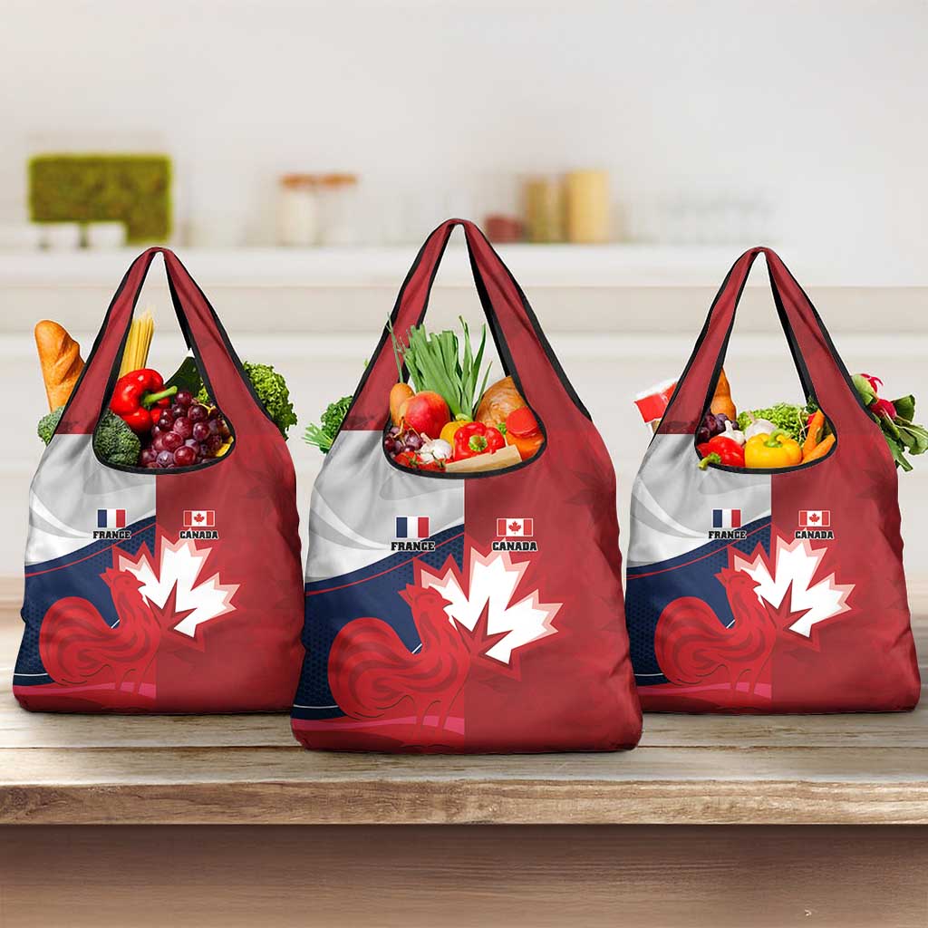 Rugby France And Canada Grocery Bag Le XV de France Vs Canucks