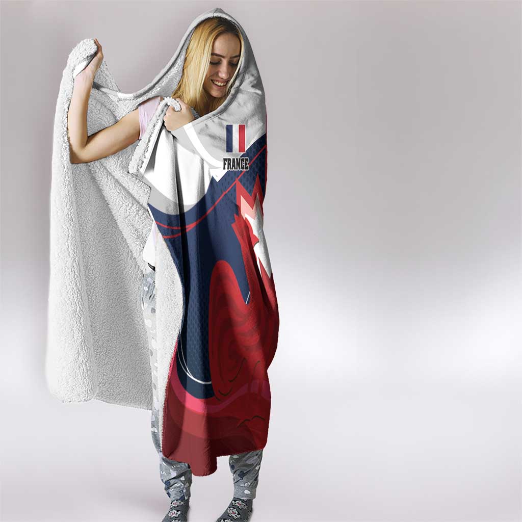 Rugby France And Canada Hooded Blanket Le XV de France Vs Canucks