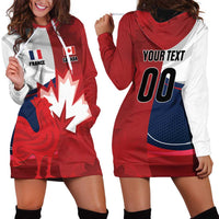Custom Rugby France And Canada Hoodie Dress Le XV de France Vs Canucks