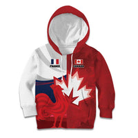 Custom Rugby France And Canada Kid Hoodie Le XV de France Vs Canucks