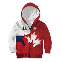 Custom Rugby France And Canada Kid Hoodie Le XV de France Vs Canucks