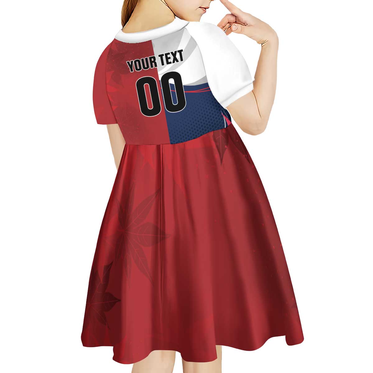 Custom Rugby France And Canada Kid Short Sleeve Dress Le XV de France Vs Canucks