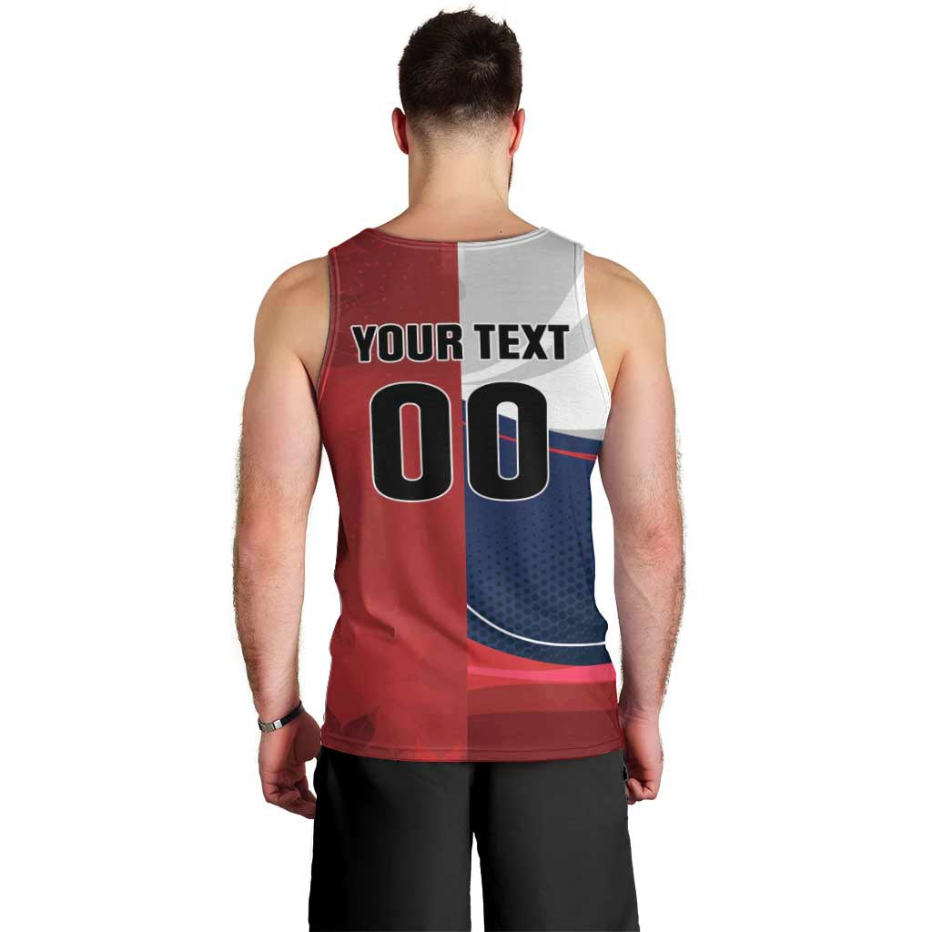 Custom Rugby France And Canada Men Tank Top Le XV de France Vs Canucks