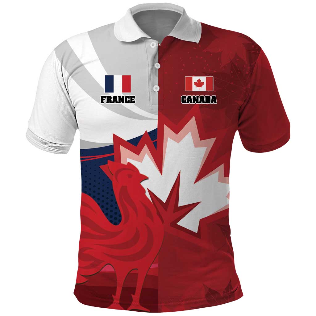 Custom Rugby France And Canada Polo Shirt Le XV de France Vs Canucks
