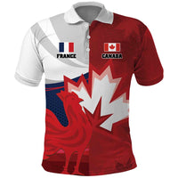 Custom Rugby France And Canada Polo Shirt Le XV de France Vs Canucks