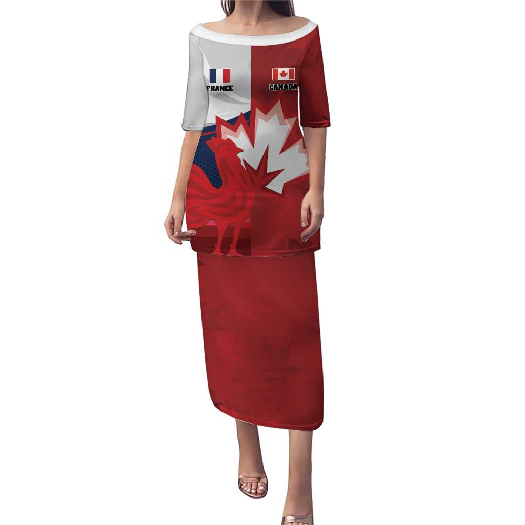 Custom Rugby France And Canada Puletasi Le XV de France Vs Canucks