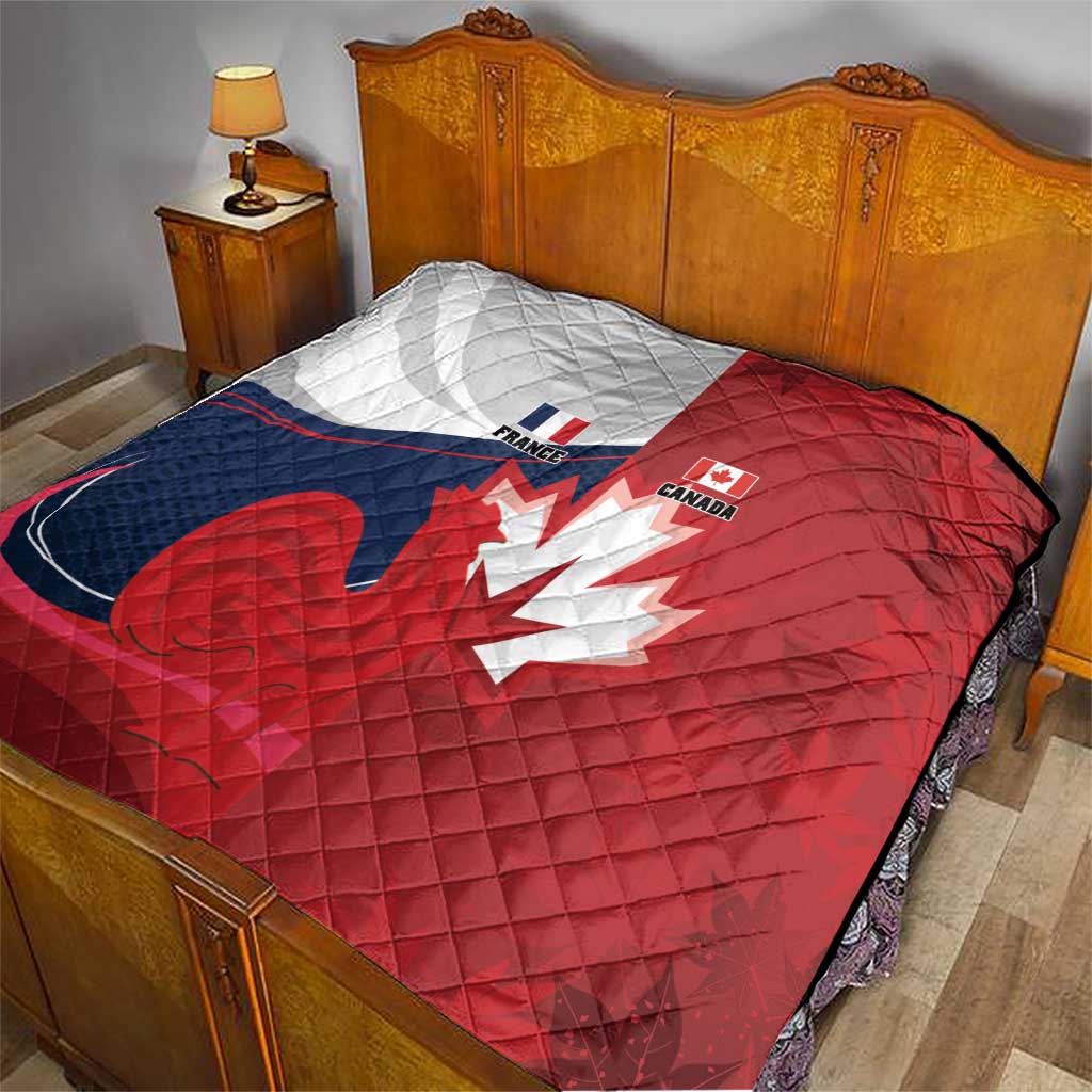 Rugby France And Canada Quilt Le XV de France Vs Canucks