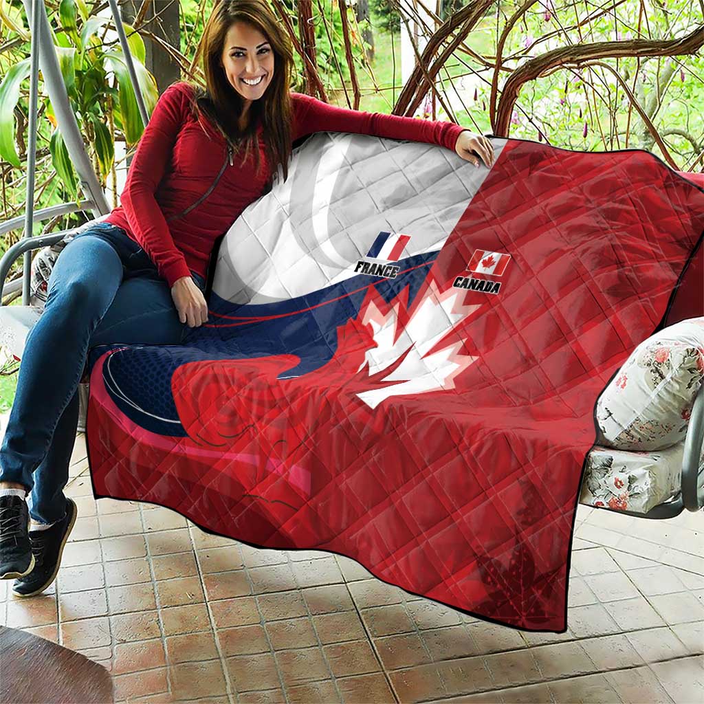 Rugby France And Canada Quilt Le XV de France Vs Canucks