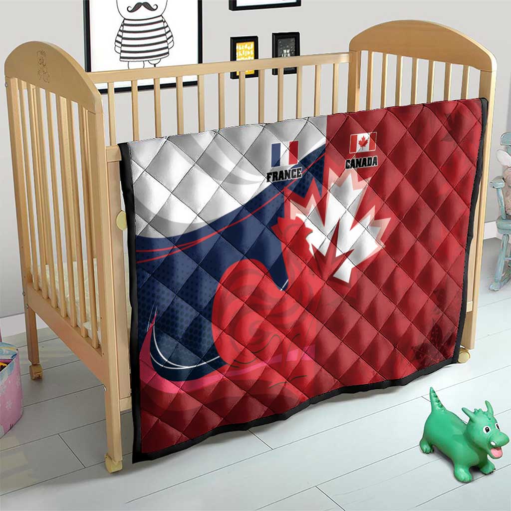 Rugby France And Canada Quilt Le XV de France Vs Canucks