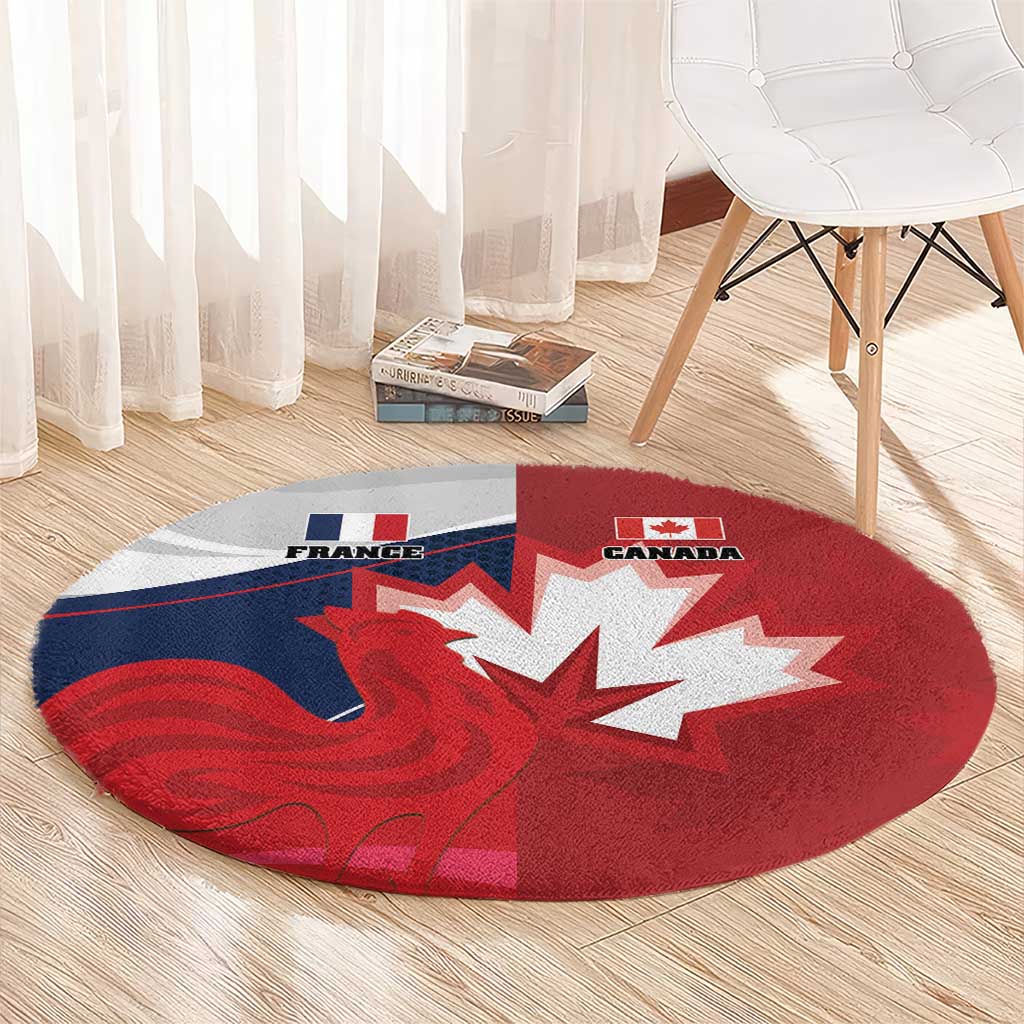 Rugby France And Canada Round Carpet Le XV de France Vs Canucks