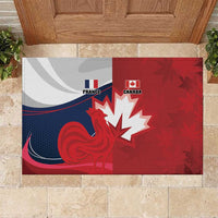 Rugby France And Canada Rubber Doormat Le XV de France Vs Canucks