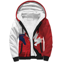 Custom Rugby France And Canada Sherpa Hoodie Le XV de France Vs Canucks