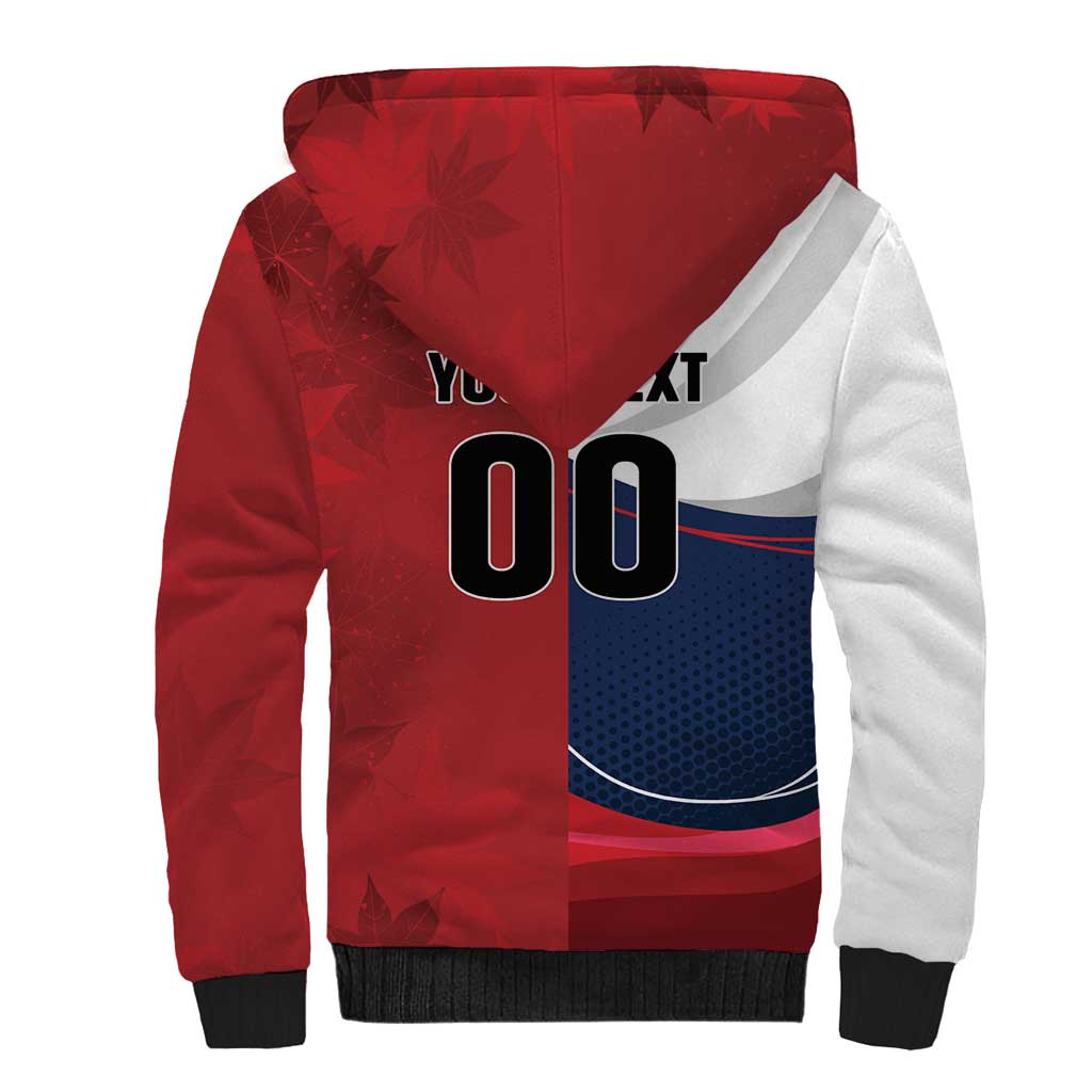 Custom Rugby France And Canada Sherpa Hoodie Le XV de France Vs Canucks