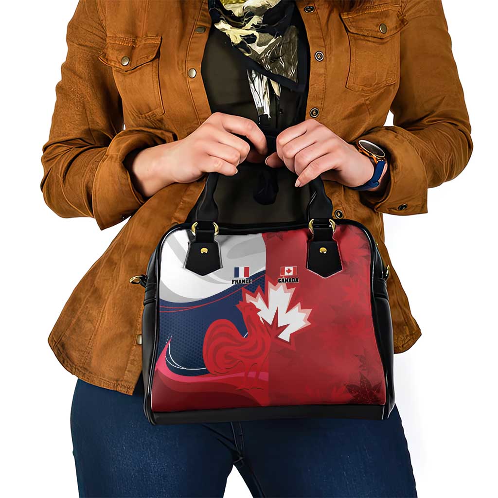 Rugby France And Canada Shoulder Handbag Le XV de France Vs Canucks