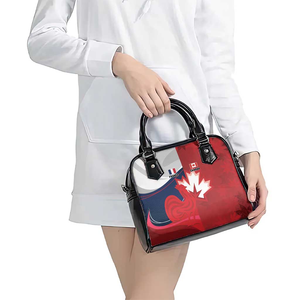 Rugby France And Canada Shoulder Handbag Le XV de France Vs Canucks
