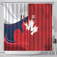 Rugby France And Canada Shower Curtain Le XV de France Vs Canucks