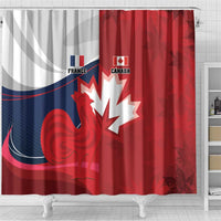 Rugby France And Canada Shower Curtain Le XV de France Vs Canucks