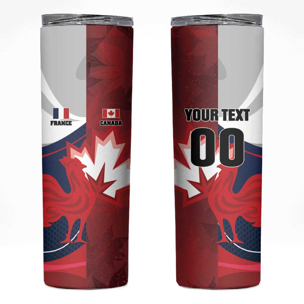Custom Rugby France And Canada Skinny Tumbler Le XV de France Vs Canucks