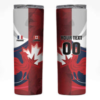 Custom Rugby France And Canada Skinny Tumbler Le XV de France Vs Canucks