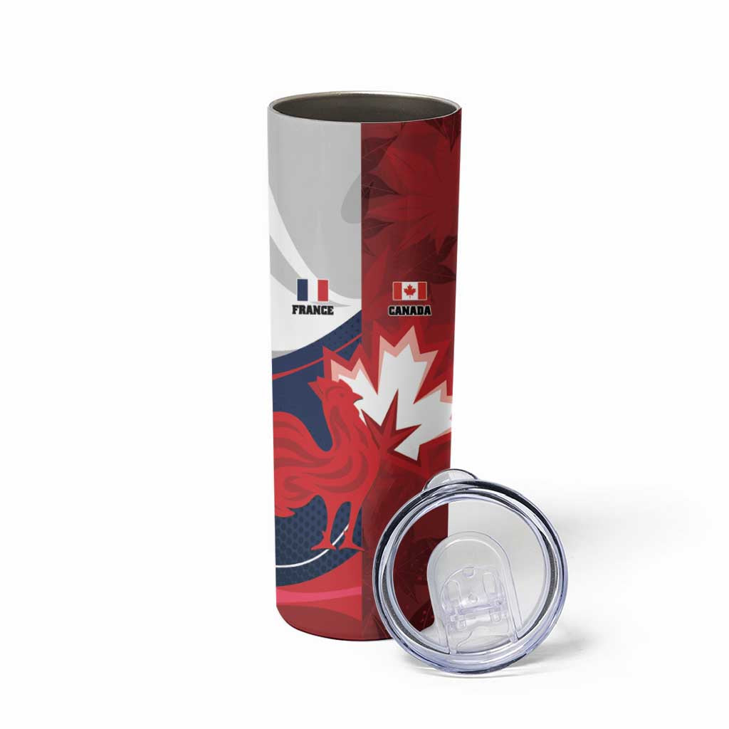 Custom Rugby France And Canada Skinny Tumbler Le XV de France Vs Canucks