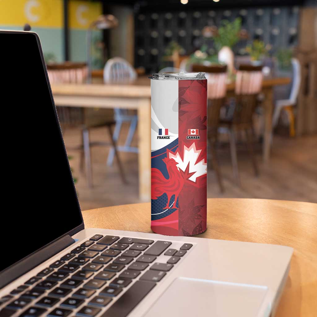 Custom Rugby France And Canada Skinny Tumbler Le XV de France Vs Canucks