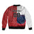 Custom Rugby France And Canada Sleeve Zip Bomber Jacket Le XV de France Vs Canucks
