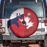Rugby France And Canada Spare Tire Cover Le XV de France Vs Canucks