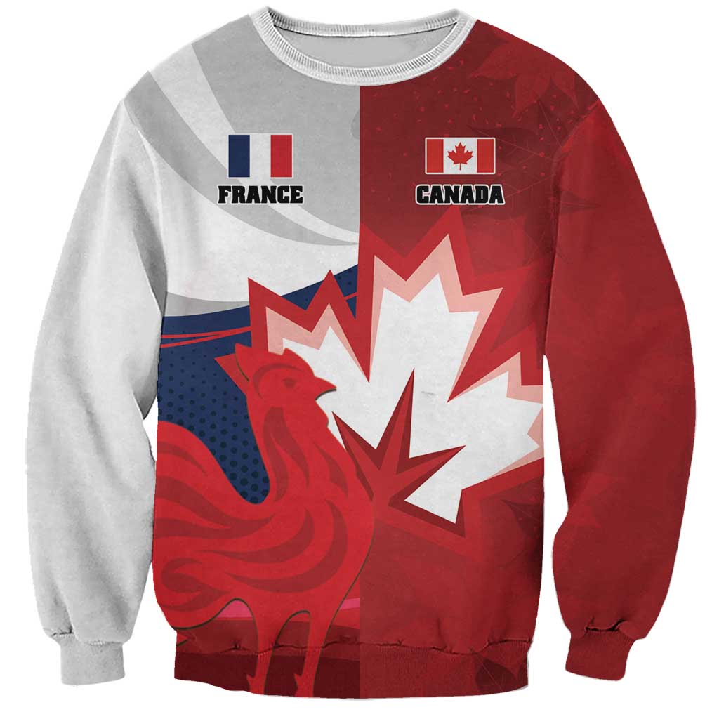 Custom Rugby France And Canada Sweatshirt Le XV de France Vs Canucks