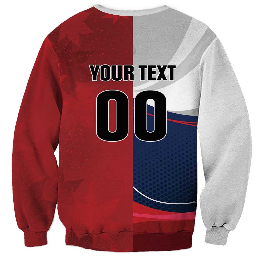 Custom Rugby France And Canada Sweatshirt Le XV de France Vs Canucks