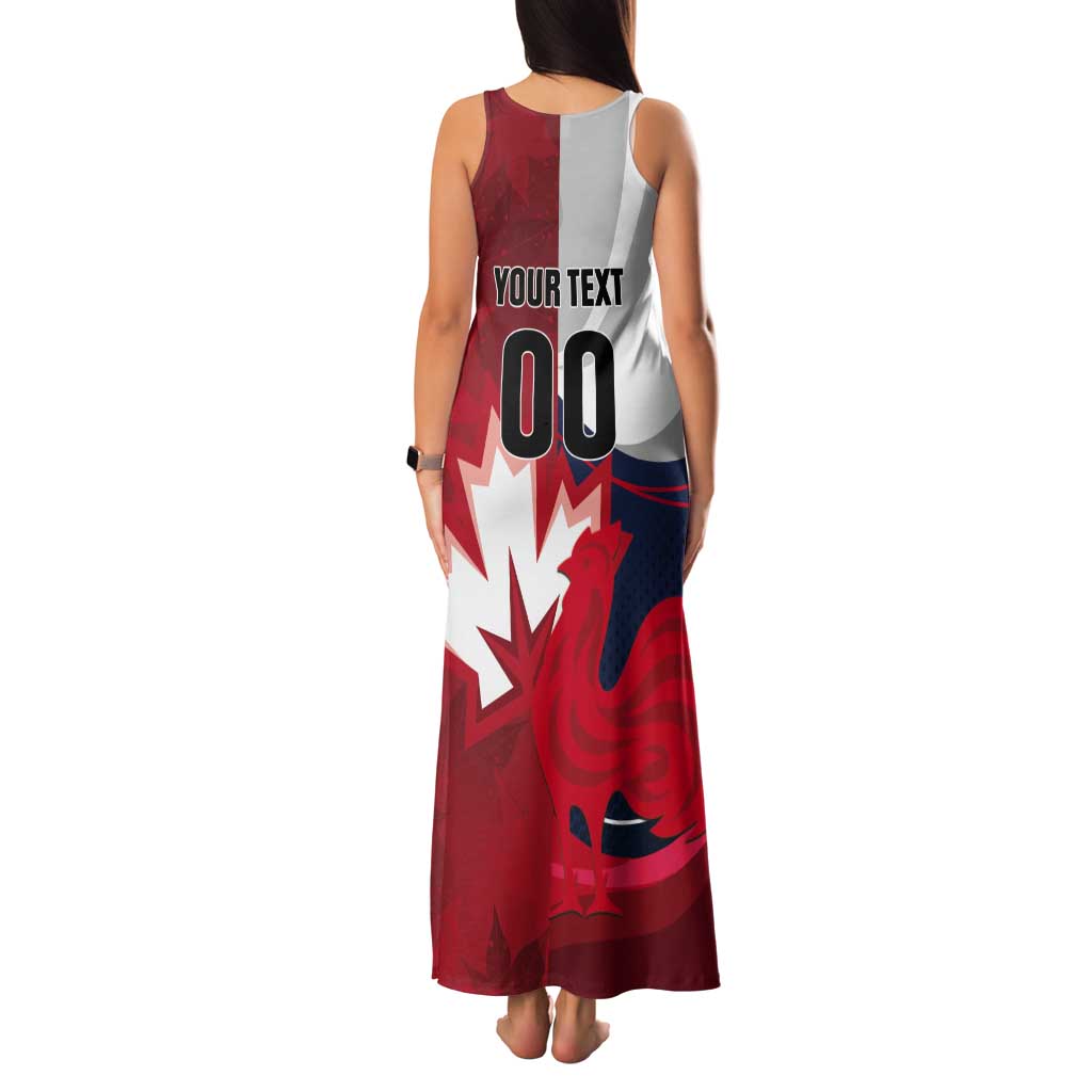 Custom Rugby France And Canada Tank Maxi Dress Le XV de France Vs Canucks