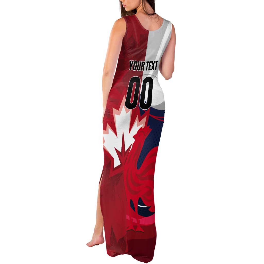 Custom Rugby France And Canada Tank Maxi Dress Le XV de France Vs Canucks