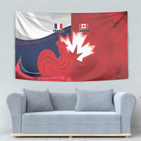 Rugby France And Canada Tapestry Le XV de France Vs Canucks