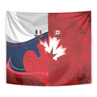 Rugby France And Canada Tapestry Le XV de France Vs Canucks