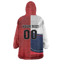 Custom Rugby France And Canada Wearable Blanket Hoodie Le XV de France Vs Canucks