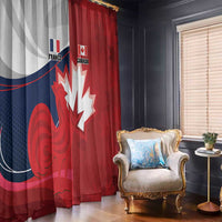 Rugby France And Canada Window Curtain Le XV de France Vs Canucks