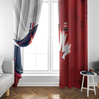 Rugby France And Canada Window Curtain Le XV de France Vs Canucks