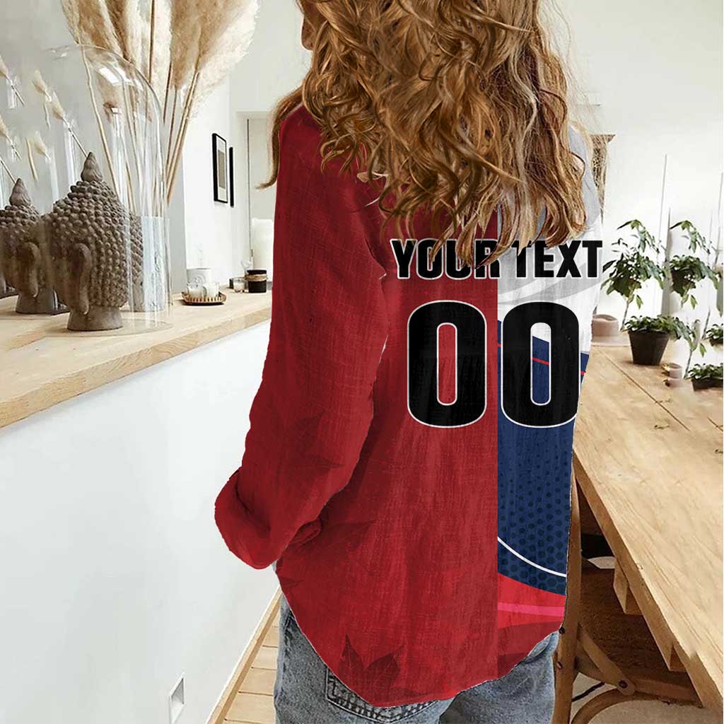 Custom Rugby France And Canada Women Casual Shirt Le XV de France Vs Canucks