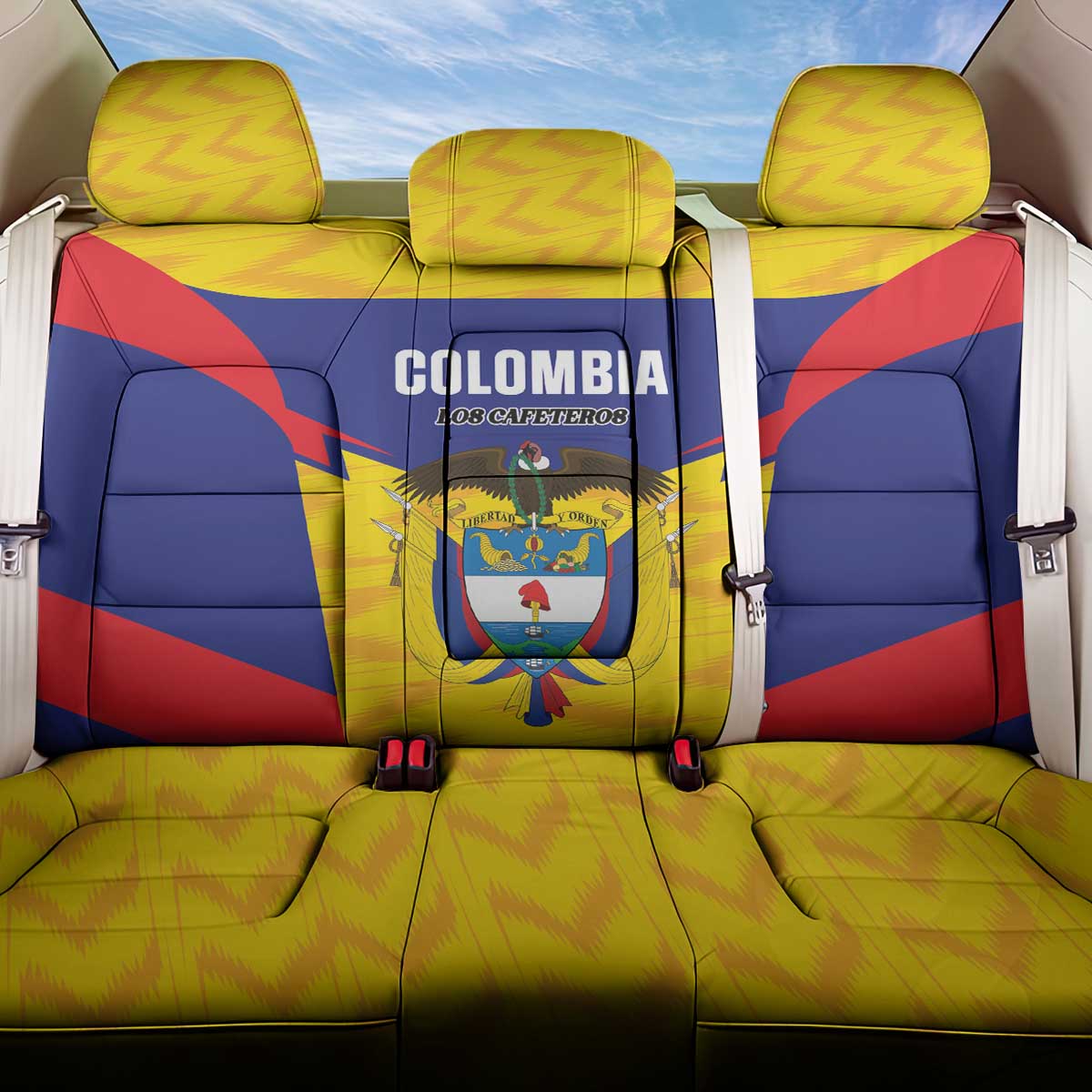 Football Colombia Back Car Seat Cover Los Cafeteros Go Champions