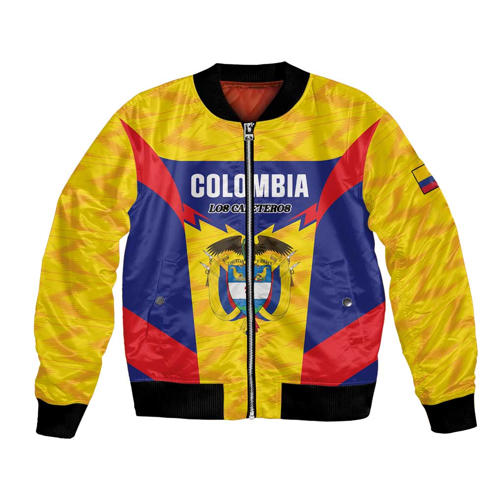 Custom Football Colombia Bomber Jacket Los Cafeteros Go Champions
