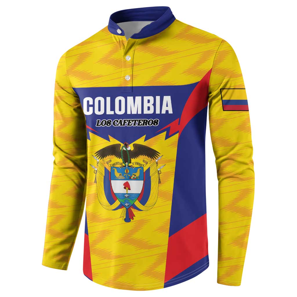Custom Football Colombia Button Sweatshirt Los Cafeteros Go Champions