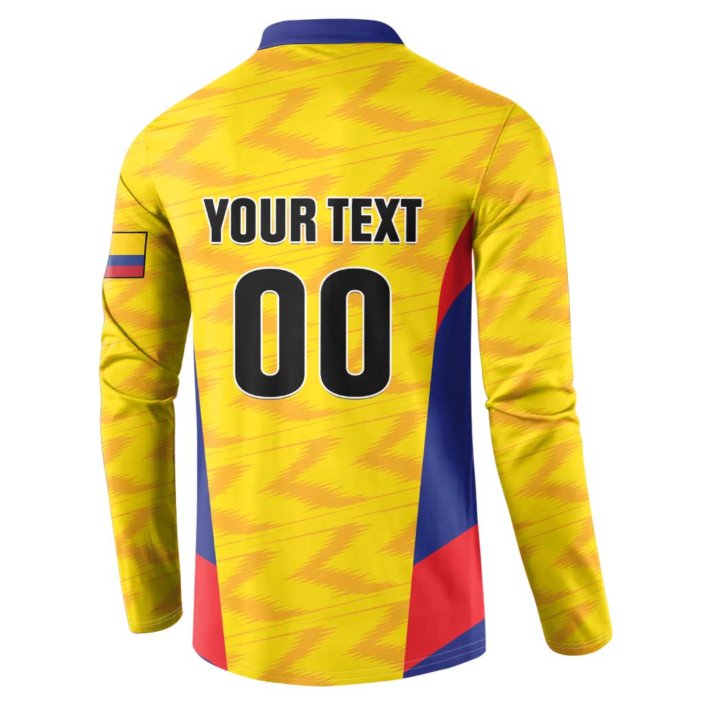 Custom Football Colombia Button Sweatshirt Los Cafeteros Go Champions