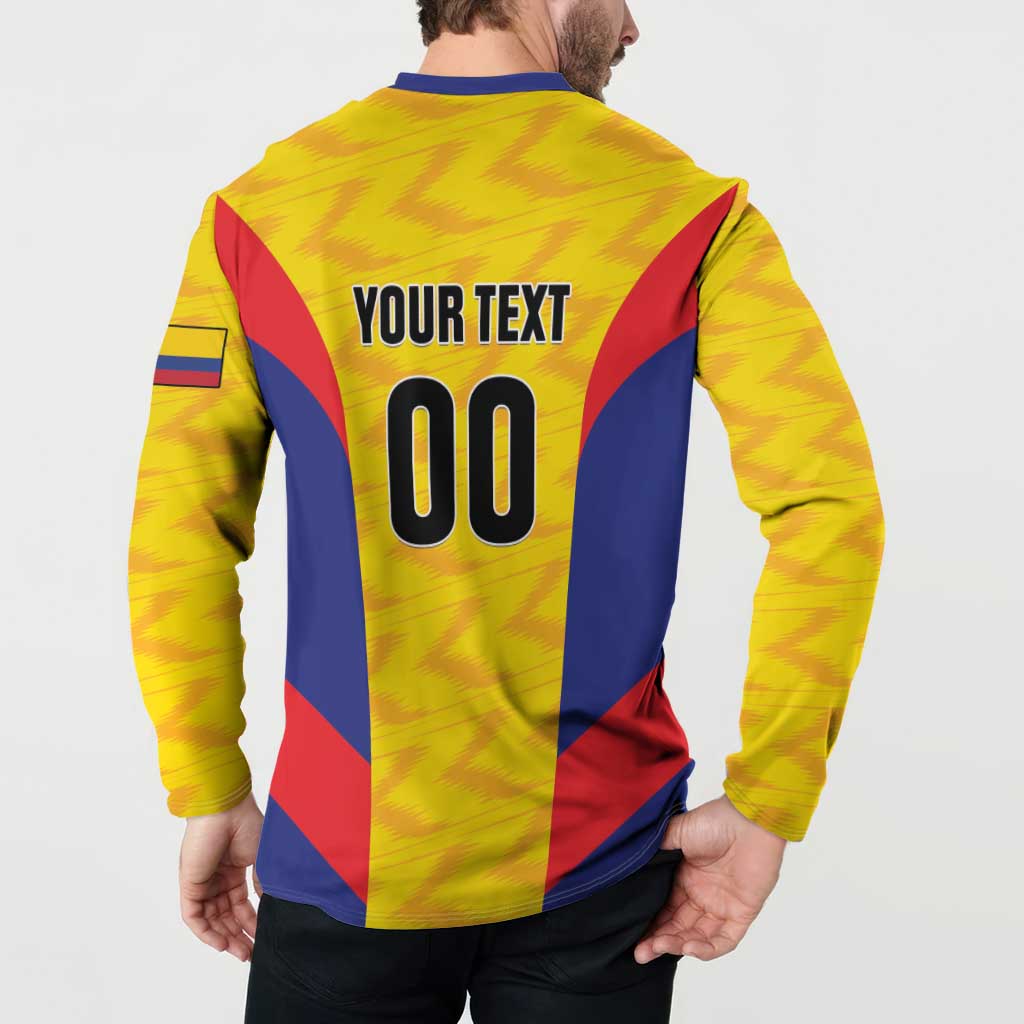 Custom Football Colombia Button Sweatshirt Los Cafeteros Go Champions