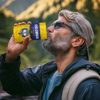 Custom Football Colombia 4 in 1 Can Cooler Tumbler Los Cafeteros Go Champions