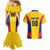 Custom Football Colombia Couples Matching Mermaid Dress and Hawaiian Shirt Los Cafeteros Go Champions